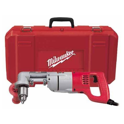 Milwaukee® 3107-6 Grounded Right Angle Drill Kit, 1/2 in Keyed Chuck, 120 VAC, 500 rpm Speed, 16-3/4 in OAL