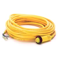889N-F9AF-10Allen-Bradley 889N-F9AF-10 Mini/Mini Plus, Female, Straight, 9-Pin, PVC Cable, Yellow, Unshielded, IEC Color Coded, No Connector, 10 meter (32.8 feet), 16AWG