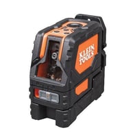 Klein® 93LCLS Self-Leveling Cross Line Laser Level With Plumb Spot, 65 ft Measuring, +/- 3/32 in per 33 ft Accuracy, Battery