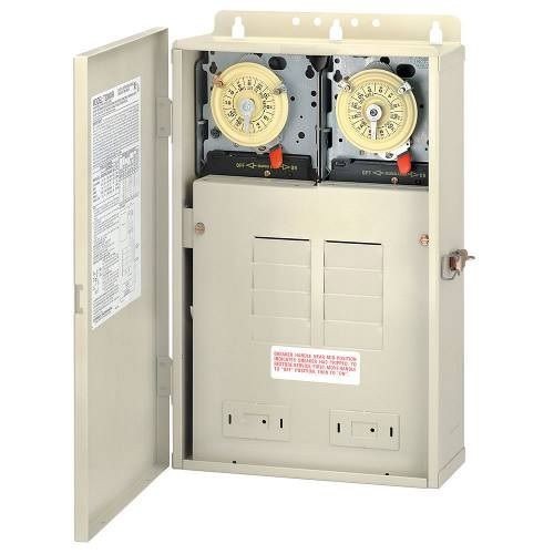Intermatic® T30404R T30000R 1-Phase Mechanical Timer Switch, 24 hr Setting, 240 VAC, 5 hp, DPST/DPST Contact, 2 Poles