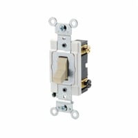 CSB3-15ILeviton® CSB3-15I 3-Way Grounding AC Quiet Toggle Switch, 120/277 VAC, 15 A, 1/2, 2 hp Power Rating