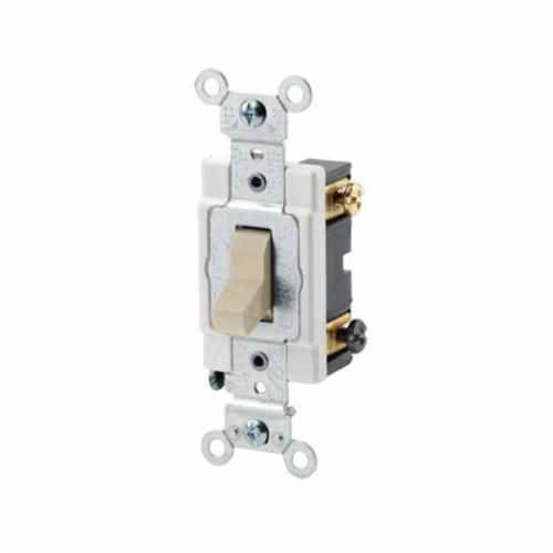 CSB3-15ILeviton® CSB3-15I 3-Way Grounding AC Quiet Toggle Switch, 120/277 VAC, 15 A, 1/2, 2 hp Power Rating