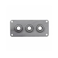 Crouse-Hinds RSP111 4E Raintight Conduit Hub Plate, (3) 1/2 in Hub, For Use With 8-1/2 x 4 in Sides of RS and RSM Series Junction Boxes, Feraloy® Iron Alloy