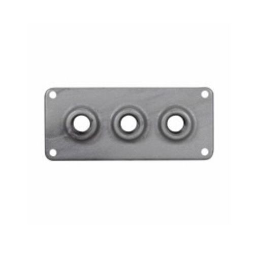 Crouse-Hinds RSP111 4E Raintight Conduit Hub Plate, (3) 1/2 in Hub, For Use With 8-1/2 x 4 in Sides of RS and RSM Series Junction Boxes, Feraloy® Iron Alloy