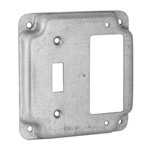 Appleton® ETP™ 8374 Raised Electrical Box Cover, 4 in L x 4 in W x 1/2 in D, GFCI Device/Toggle Switch Cover, Steel