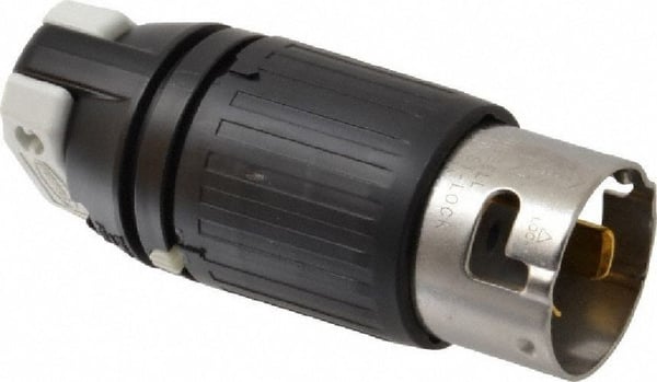 CS8265CHubbell, Twist Lock Plug, 2 Pole, 3 Wire, 50 Ampere, 250 Volts, Black & White