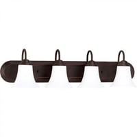 60/1855SATCO® 60/1855 DuPont Transitional Vanity Light Fixture, (4) A19 Incandescent Lamp, 120 VAC, Dark Chocolate Bronze Housing