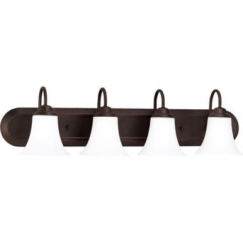 60/1855SATCO® 60/1855 DuPont Transitional Vanity Light Fixture, (4) A19 Incandescent Lamp, 120 VAC, Dark Chocolate Bronze Housing