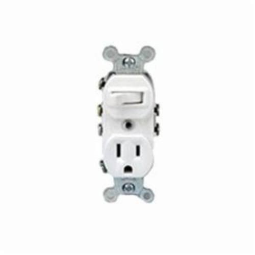 5245Leviton® 5245-I Traditional 3-Way Duplex Non-Grounding Combination Switch, 15 A, 120/125/277 VAC, 1/2 hp at 120 VAC, 3 Poles