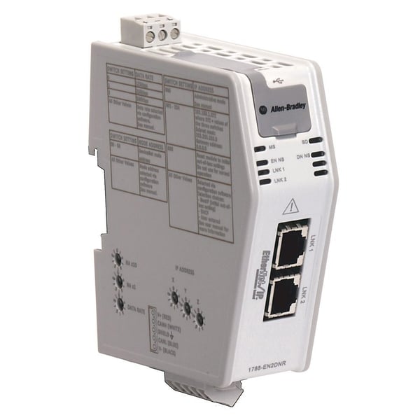 Allen-Bradley 1788-EN2DNR Communication Module, EtherNet/IP to DeviceNet Linking Device, DLR