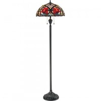 TF879FQuoizel Inc TF879F Larissa Floor Mount Lamp, Incandescent Lamp, 100 W Lamp, 120 V, Medium Base, (2) Lamps