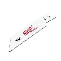 Milwaukee® HACKZALL™ 49-00-5418 Straight Back Thin Kerf Reciprocating Saw Blade, 4 in L x 3/4 in W, 18 TPI, Bi-Metal Body, Universal/Toothed Edge Tang