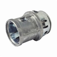 38AArlington Snap2IT® 38A Straight Cable Connector With Insulated Throat, Locknut, 3/8 in Trade, 1/2 in Knockout, 0.45 to 0.612 in Cable Openings, Die Cast Zinc