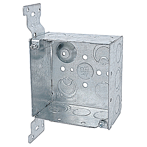 Data-Spec SheetSteel City® 52171-CV1/2-3/4 Outlet Box, Steel, 30.3 cu-in Capacity, 1 Outlets, 17 Knockouts, 4 in H x 4 in W x 2-1/8 in D