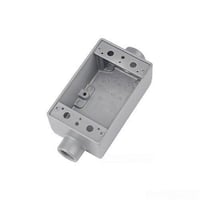 T&B® AFSC-1 Type FSC Feed-Through Shallow Style Device Box, Die Cast Aluminum, 21.6 cu-in Capacity, 1 Gangs, 2 Outlets, 1 Knockouts, 4-9/16 in H x 2-13/16 in W x 2-1/16 in D