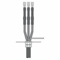 70001327853M™ 7622-T-110-3-RJS QT-III 7600-T-3-RJS Cold Shrink QT-III Termination Kit, 3 Pieces, For Use With Three Core Tape Shield, UniShield® and Wire Shield Power Cable, Silicone Rubber, Black