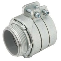 RACO® 3306 Insulated Straight Squeeze Conduit Connector, 1-1/2 in Trade, 1-1/2 in Cable Openings, Malleable Iron, Electro-Plated Zinc