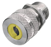 SHC1027Hubbell, Cord Connector, Straight, Male, 1/2 Inch, Aluminum, 0.63 to 0.75 Inch