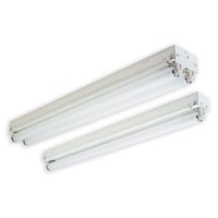 Simkar CH232B11-UNIV CH Series Low Profile Strip Light, (2) T8 Fluorescent Lamp, 120 to 277 VAC, Baked White Enamel Housing
