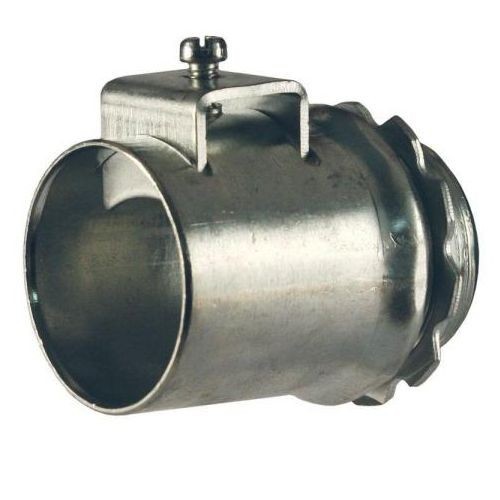 RACO® 3302DB Double Bite Straight Saddle Connector, 1/2 in Trade, Steel, Zinc Plated