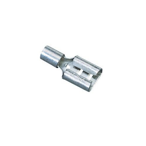 IDEAL® 83-9421 Bare Female Disconnect Terminal, 16 to 14 AWG Conductor, 0.11 x 0.02 in Tab, Shouldered Barrel, Brass