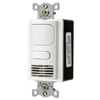 AD2000W1Hubbell® H-MOSS® AD2000W1 Wall Switch Sensor, 120/277 VAC, Passive Infrared/Ultrasonic Sensor, 1000 sq-ft Coverage