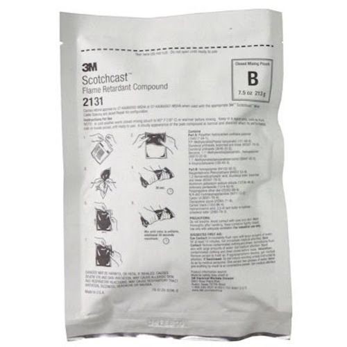 3M™ Scotchcast™ 2131 Flame Retardant Re-Enterable Electrical Insulating Compound, 7.5 oz Size B/2-Part Pouch, Black