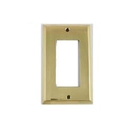 64401Mulberry 64401 Standard Receptacle Wallplate, 1 Gangs, 4-1/2 in H x 2-3/4 in W, Solid Brass, Brass