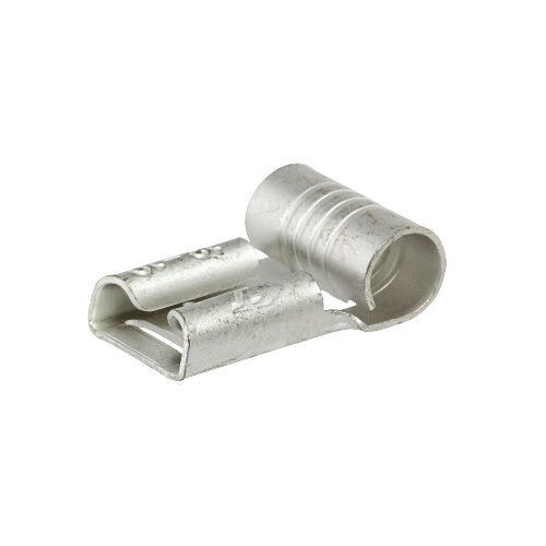 IDEAL® 83-9401 Flag Female Disconnect Terminal, 16 to 14 AWG Conductor, 0.25 x 0.032 in Tab, Shouldered Barrel, Brass