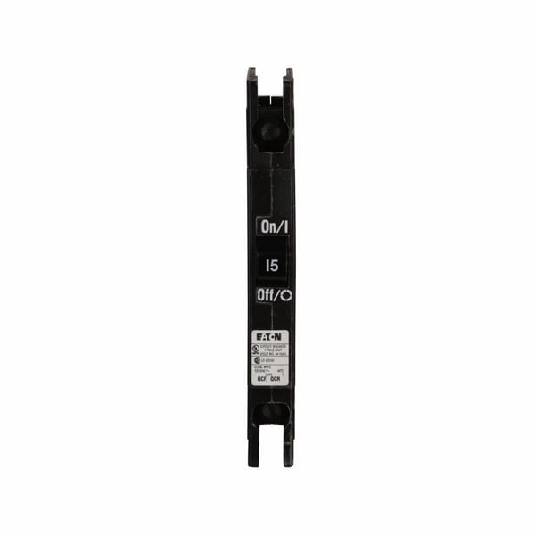 QCR1015EATON QuickLag® QCR1015 Type QCR Miniature Circuit Breaker, 120/240 VAC, 15 A, 10 kA Interrupt, 1 Poles, Non-Interchangeable/Thermal Magnetic Trip