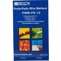 PWM-PK-12Brady® PWM-PK-12 Repositionable Wire Marker Label Book, B-500 Vinyl Cloth
