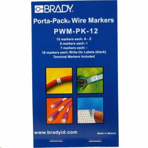 PWM-PK-12Brady® PWM-PK-12 Repositionable Wire Marker Label Book, B-500 Vinyl Cloth