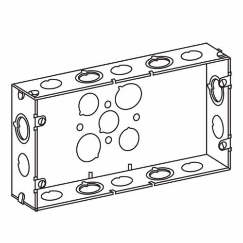 3G5075SAppleton® 3G5075S Multi-Gang Switch Box, Steel, 65 cu-in Capacity, 3 Gangs, 19 Knockouts