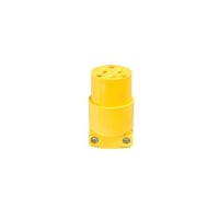 EATON Arrow Hart® 4227-BOX 2-Pole Straight Blade Flexible Cord Connector, 3 Conductors, 0.25 to 0.66 in Cable Openings, Polypropylene/Nylon/Vinyl