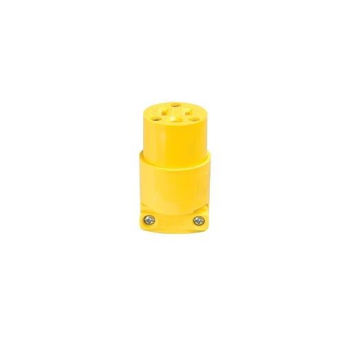 EATON Arrow Hart® 4227-BOX 2-Pole Straight Blade Flexible Cord Connector, 3 Conductors, 0.25 to 0.66 in Cable Openings, Polypropylene/Nylon/Vinyl