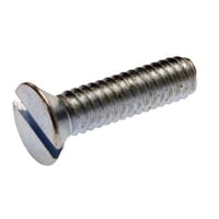 JFM89Metallics JFM89 Machine Screw, #8-32, 2 in OAL, Steel, Flat Head, Zinc Chromate, Slotted Drive