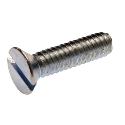 JFM89Metallics JFM89 Machine Screw, #8-32, 2 in OAL, Steel, Flat Head, Zinc Chromate, Slotted Drive