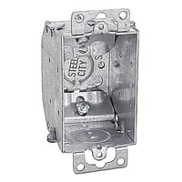 Steel City® LCOW-25 Gangable Welded Style Switch Box, Steel, 10.5 cu-in Capacity, 1 Gangs, 1 Outlets, 4 Knockouts