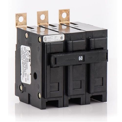 BAB3060HEATON QuickLag® BAB3060H Type BAB Miniature Circuit Breaker, 240 VAC, 60 A, 10 kA Interrupt, 3 Poles, Non-Interchangeable Trip