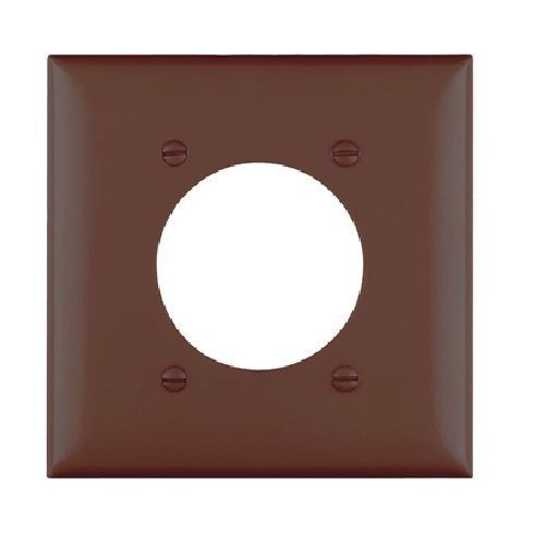 Pass & Seymour® TradeMaster® TP703 Standard Wallplate, 2 Gangs, 5 in H x 4.56 in W, Thermoplastic, Brown