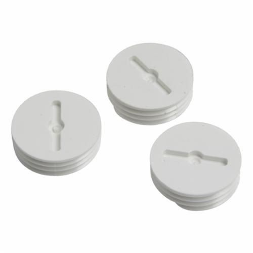 Pass & Seymour® WPBP50-WCC Threaded Weatherproof Closure Plug, 1/2 in Thread, Cast Metal, White