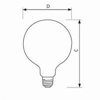 168518Philips DuraMax® 167486 Decorative Incandescent Lamp, 25 W, E26/24 Medium Incandescent Lamp, BA9 1/2 Shape, 210 Lumens