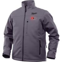 Milwaukee® 201G-20XL Insulated Heated Jacket, XL, Gray, Polyester/Brushed Tricot Lining, 44 to 46 in Chest, Resists: Water and Wind