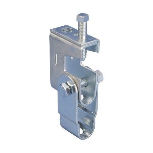 nVent CADDY BC101500EG Beam Clamp With BC15 Swivel, 3/8 to 1/2 in Rod, 3/4 in THK, 500 lb Load, Steel, Electro Galvanized
