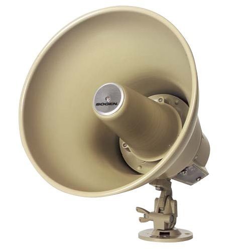 Bogen® SPT15A Paging Reentrant Horn Loudspeaker, 9 in OAW x 9-1/4 in OAH, Brown Metal Enclosure