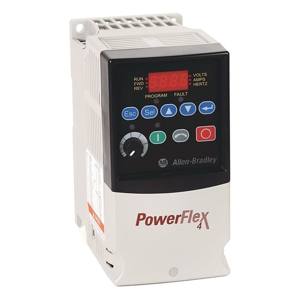 22A-A1P5N114Allen-Bradley 22A-A1P5N114 PowerFlex4 AC Drive, 240VAC, 1PH, 1.5 Amps, 0.2 kW, 0.25 HP,Frame Size A, IP20 (Open), LED Display, Fixed Digital Keypad, With Internal CE Compliant Filter, RS485