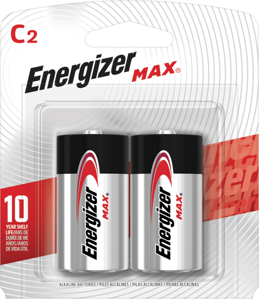 Energizer® E93 Alkaline Battery, Zinc Manganese Dioxide (Zn/MnO2), 1.5 VDC Nominal, C