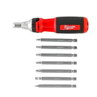 Milwaukee® 48-22-2302 10-in-1 Ratcheting Multi-Bit Screwdriver, 8 Pieces, Anti-Roll/Ergonomic Handle, Steel