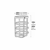 GD100DGRAB GD100DG Non-Fixture Lamp Guard, For Use With Vaporproof Fixture, Dia Cast Aluminum, Natural