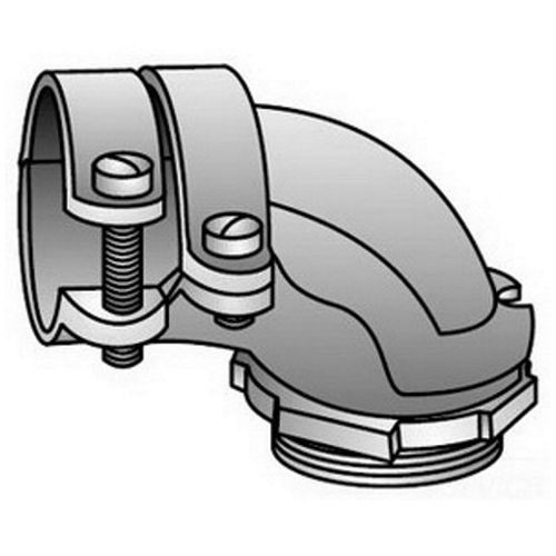 ACV-50TO-Z/Gedney ACV-50T Type ACV Cable Squeeze Connector, 1/2 in Trade, 0.78 to 0.95 in Cable Openings, For Use With Armored Cable, Flexible Metal Conduit, NM and SE Cable, Malleable Iron, Electro-Zinc Plated